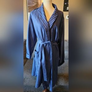 Vintage St Michael Blue Stripe Mens Tie Robe Size Medium